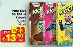 PINAR KİDO SÜT 180 ML fiyat ve kampanya bilgisi